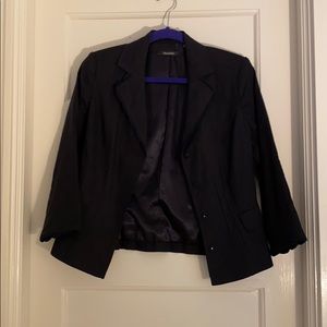 Navy scalloped Tahari blazer